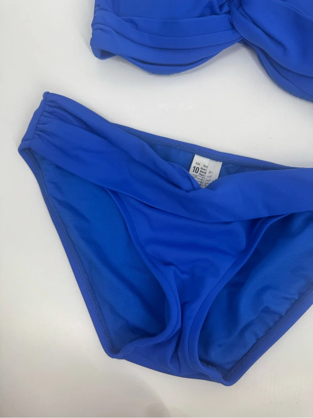 Seafolly Halter Bandeau Bikini Set Blue Size 10